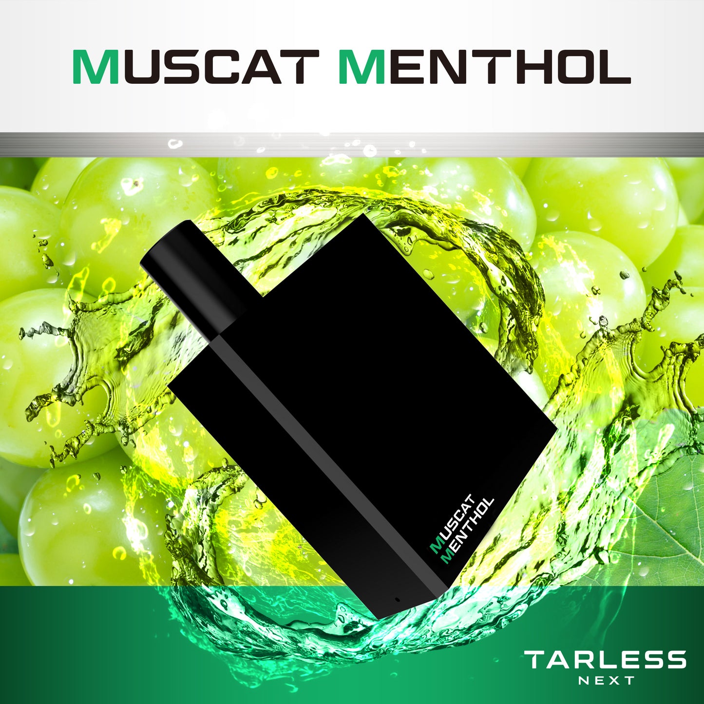 TARLESS NEXT（ターレスネクスト）MUSCAT MENTHOL（マスカットメンソール）カートリッジ（黒、2個入）